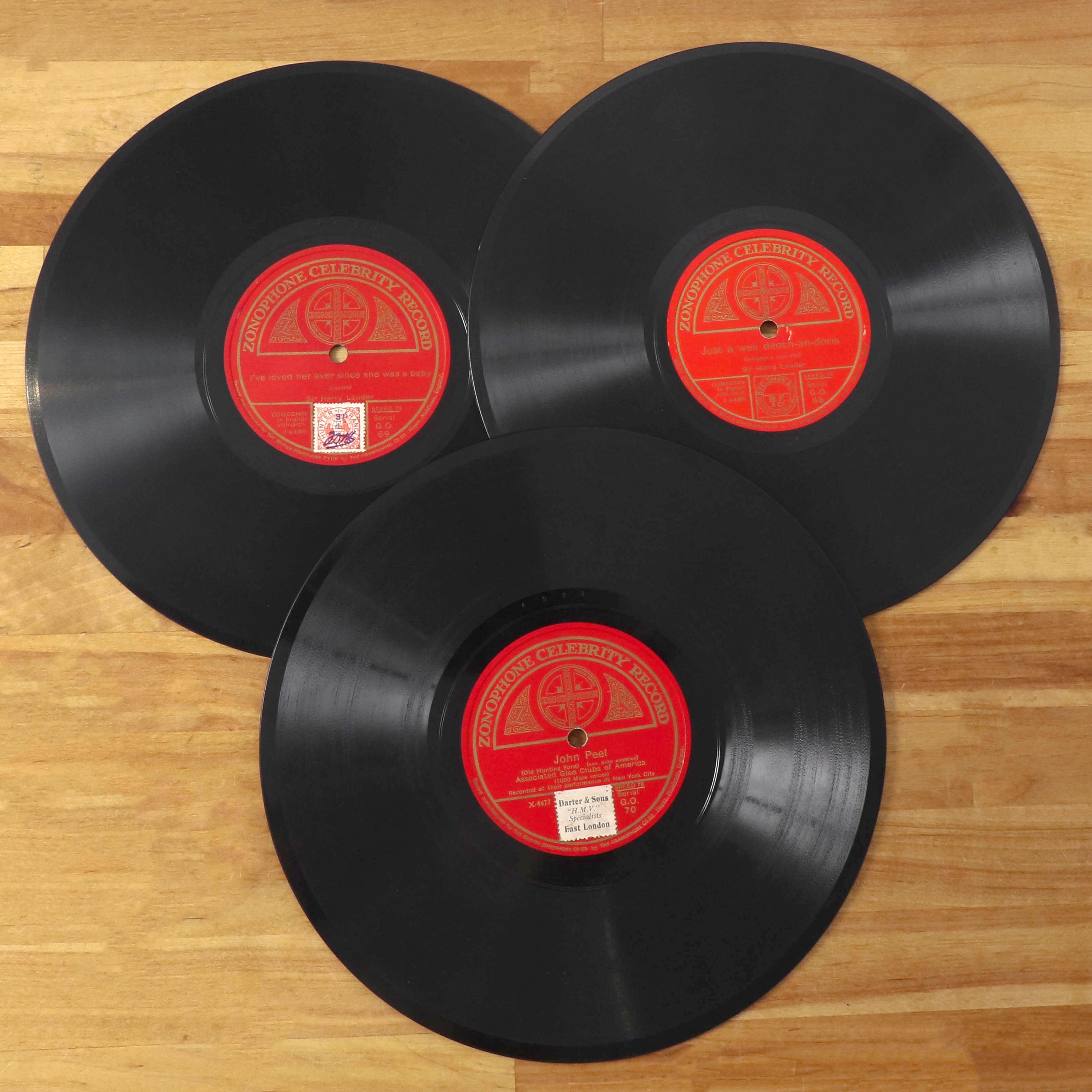 Vintage Records – Set of 6 Shellac Discs – Early 20th Century