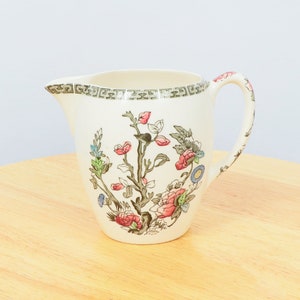 Jarra de leche de Inglaterra / Jarra Estilo de granja / jarrón / jarra // Cerámica sólida vintage / cerámica // Árbol indio Johnson Bros Inglaterra