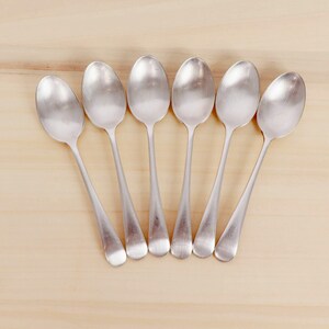 6 Coffee Spoons Set || Vintage item || Silver plated on brass || Trademarks and hallmarks on each spoon || Arthur Price & Co || EPNS