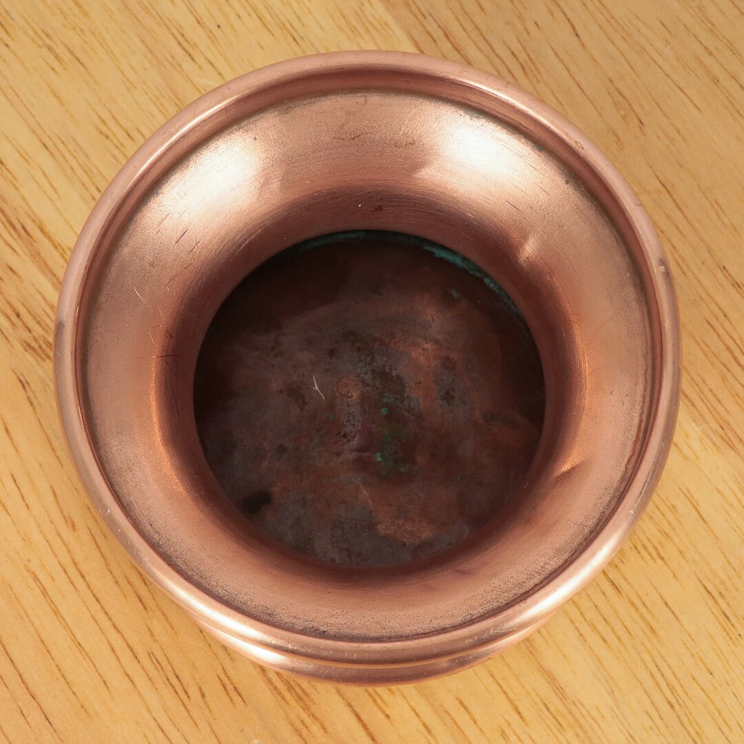 Vase / Flower Pot / Ashtray Simple Design Vintage Copper Etsy UK