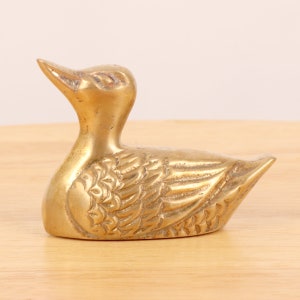 Duck Figurine || Vintage solid brass || Brass bird || Made in India