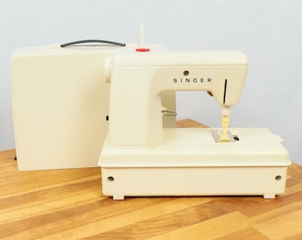 Vintage Singer Toy with Case Sewing Machine "Golden Panoramic" Made in France Play to Learn Sewing