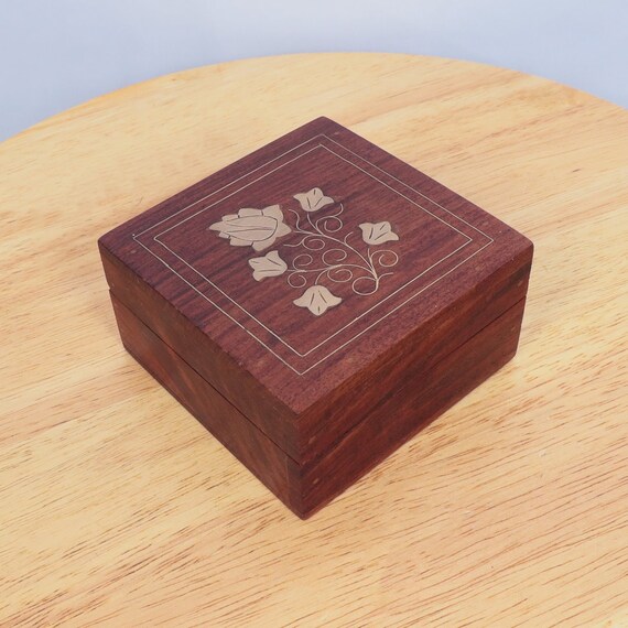 Grande boîte à bijoux en bois artisanale - Boite à bijoux