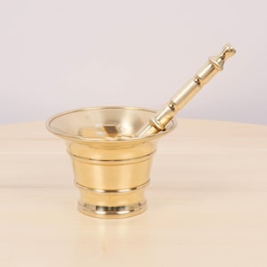 Mortar and Pestle Set – Decorative Herb Grinder | Apothecary Kitchen Tool | Vintage solid brass decor