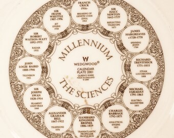 2001 Calendar Porcelain Plate by Wedgwood || Millennium 2000