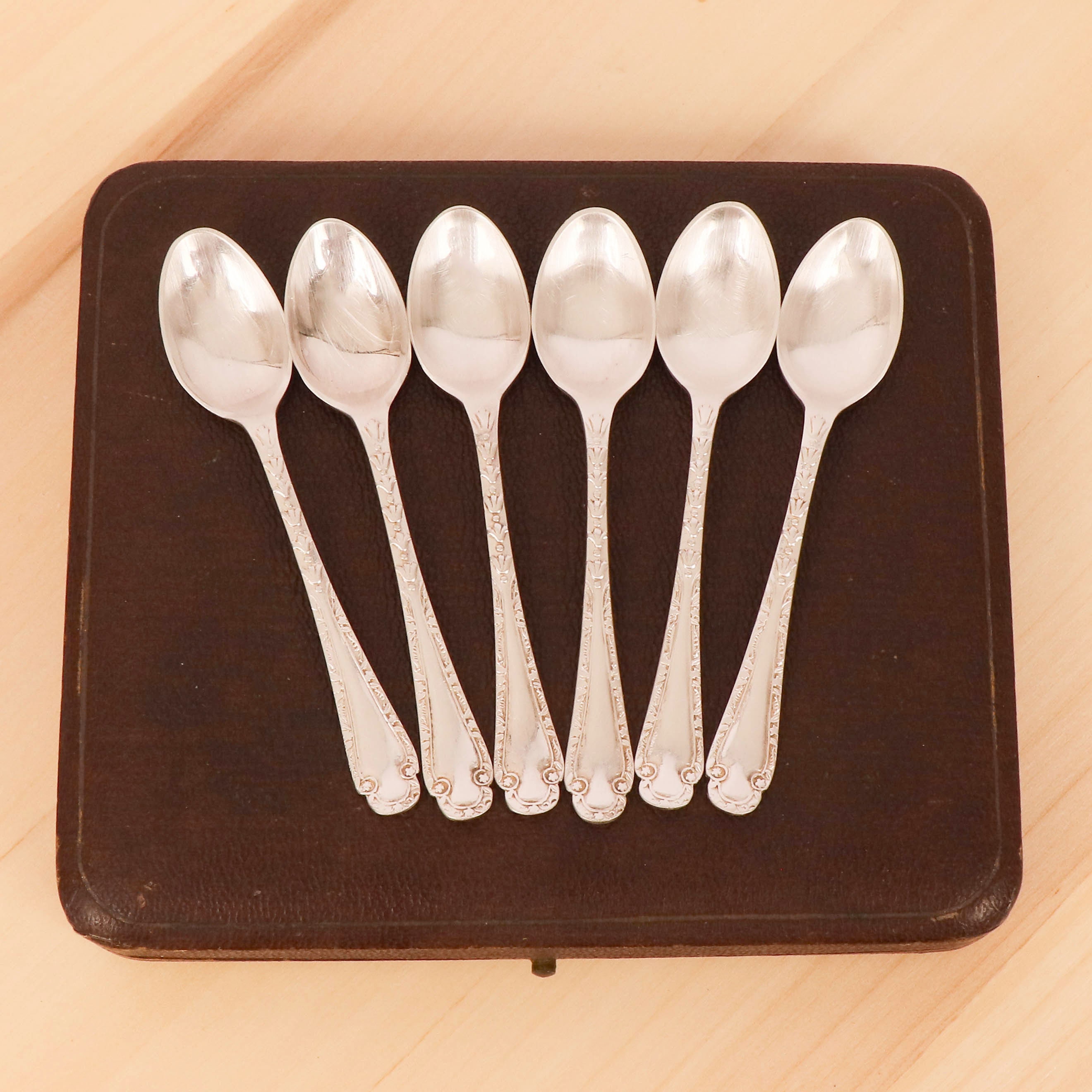 スプーン 6 本 || WSS&Co || ヴィンテージ シルバー メッキ