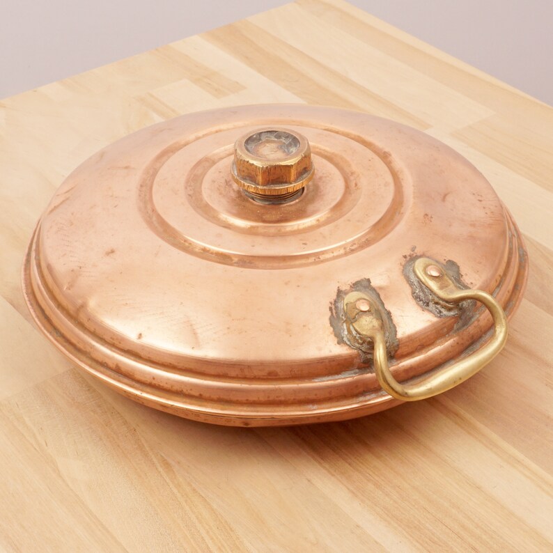 Antique Hot Water Bottle Copper and Brass Bottle With a Etsy
