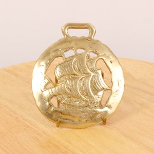 Ship Badge || Ship design || Vintage Solid brass