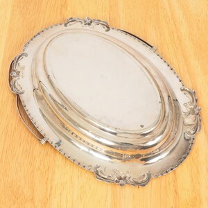 Vintage silver plated dish / tray with handle / server Marked APEX E.P.N.S Made in England image 4