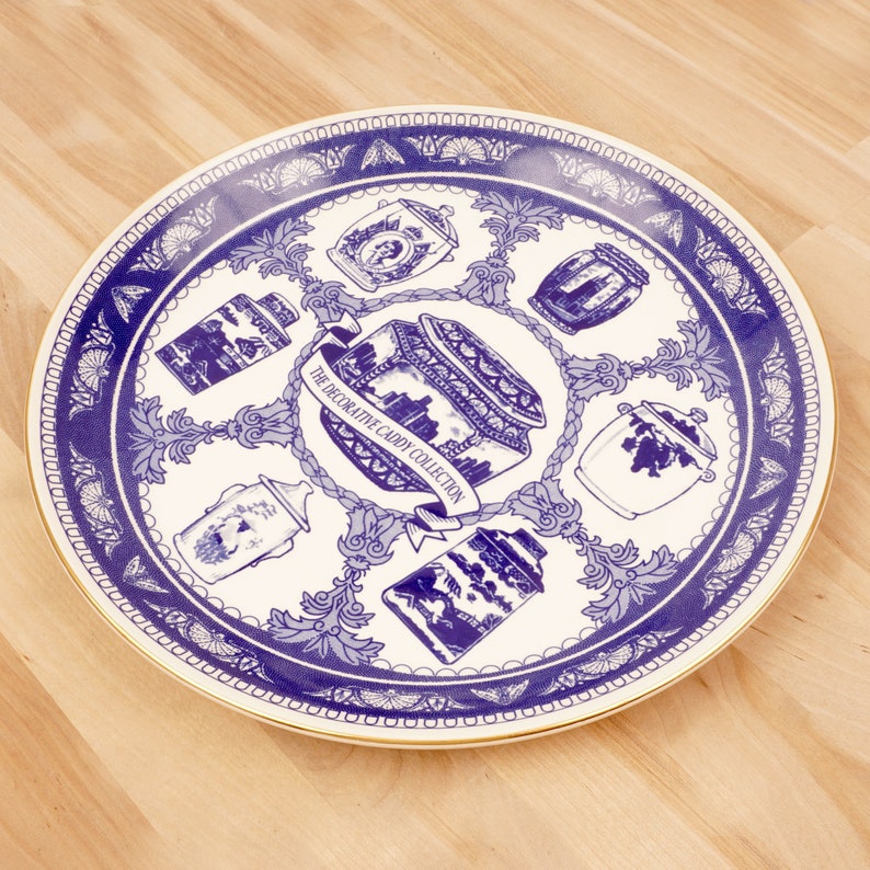 Ceramic plate Vintage The Decorative Caddy Collection Jar Collection Mason/'s England Made Especially for Ringtons Newcastle 1993