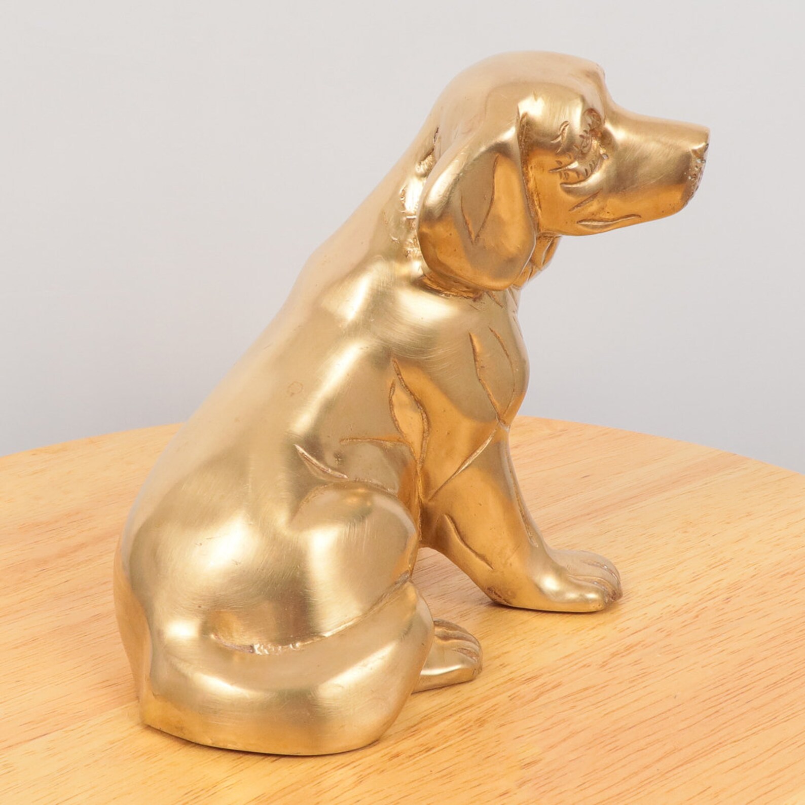 Labrador / Solid Brass Dog Sculpture Vintage Statue Etsy