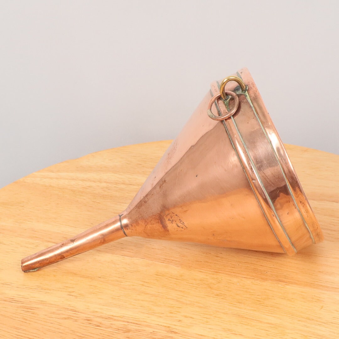 Heavy Copper Funnel With Strain Vintage Copper Antique Etsy UK