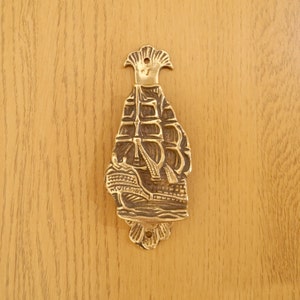 H.M.S. VICTORY || Brass Ship Design Door Knocker || Vintage Solid Brass