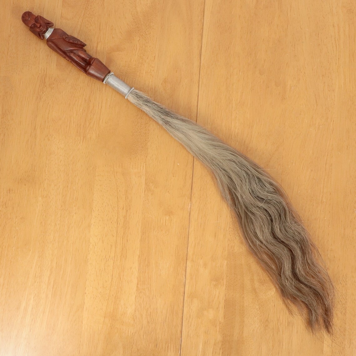 Horse hair duster / Vintage Handcarved African Fly Swatter Etsy