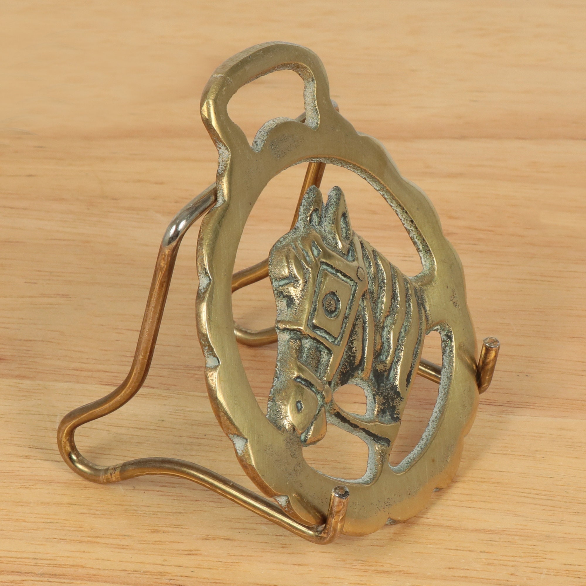 Solid Brass Horse Badge / Horse Brass / Tack Horse Head Etsy