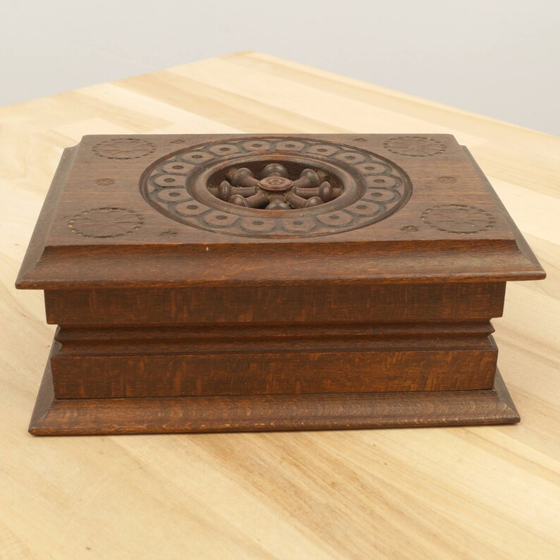 Wooden Box With Hinged Lid Vintage Wood Box / Storage Etsy UK