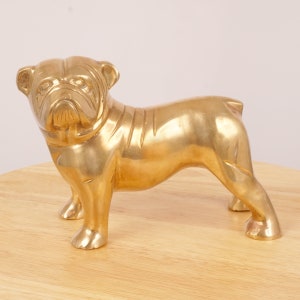French Bulldog || Vintage Dog Sculpture Statue || Solid brass Figurine / Statuette || Vintage Solid brass dog