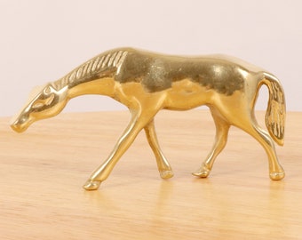Horse statue / figurine / sculpture || Very heavy solid Brass || Vintage horse figurine / solid brass horse