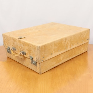 Luggage / Travelling Case / Suitcase || Vintage solid metal and cardboard