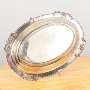 Vintage silver plated dish / tray with handle / server Marked APEX E.P.N.S Made in England image 7