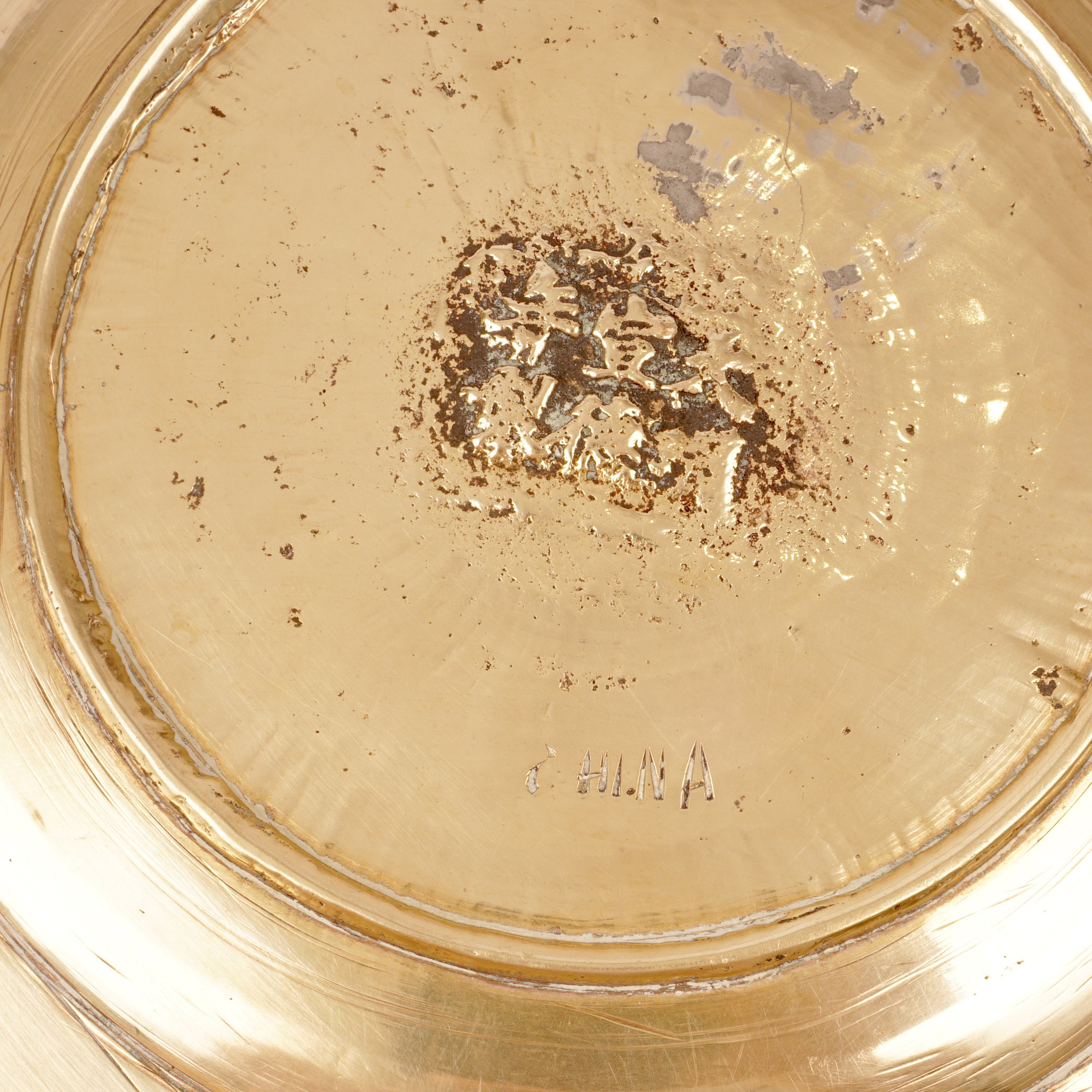 Chinese Brass plate Vintage Solid Brass Made in China Etsy