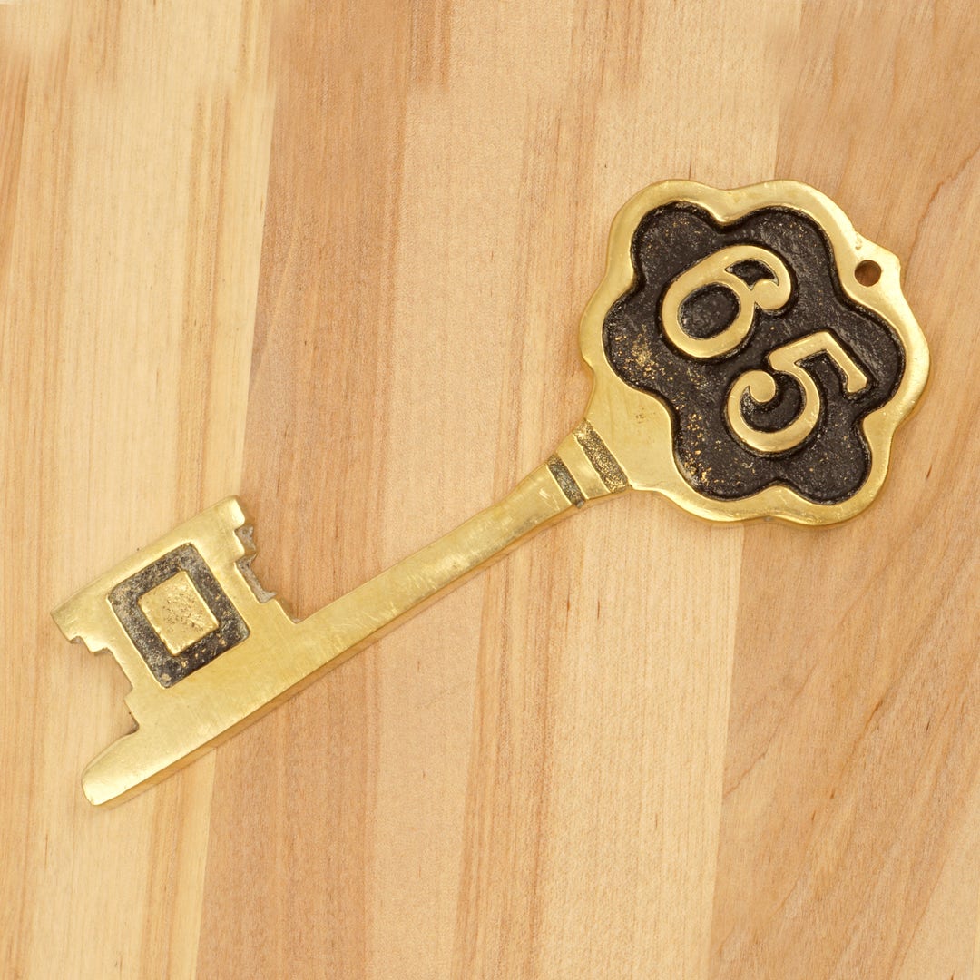 Brass Key 65 Vintage Solid Brass Wall Hanging / Key Etsy