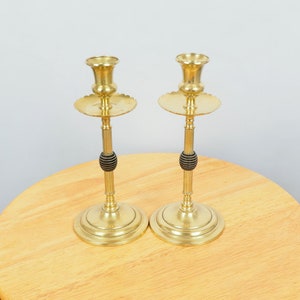 Set of 2 Vintage Candle Holders / Candlestick holders || Vintage solid brass || retro