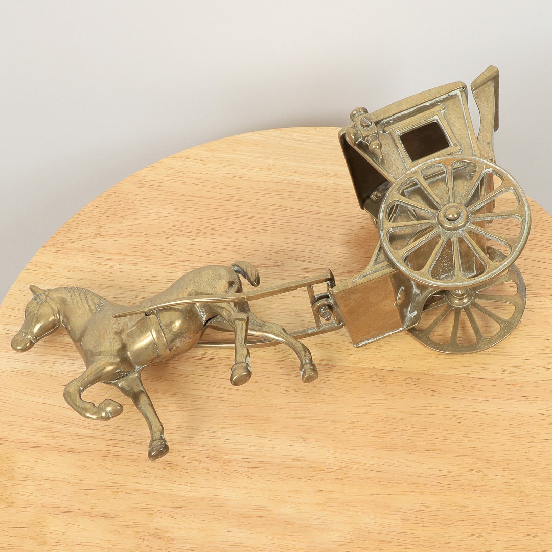 馬車を引く馬 || 彫刻 / 置物 / 彫像 || ヴィンテージの真鍮 - Etsy 日本