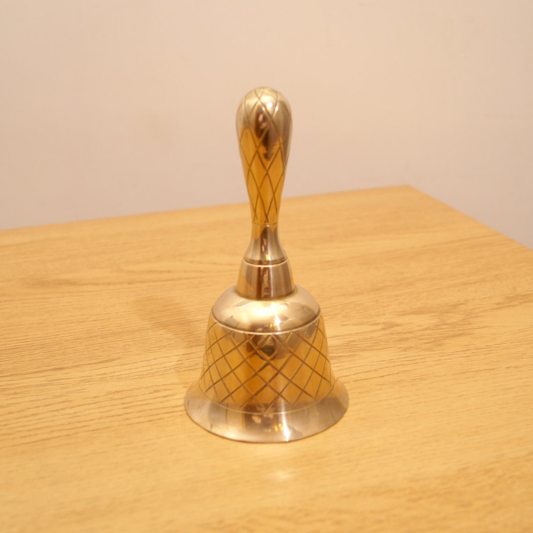 Vintage Solid Brass Desk Bell || Simple Design - Etsy
