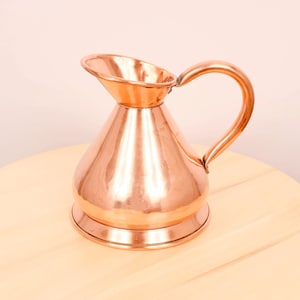 Copper pitcher / copper jug  || vintage solid copper jug