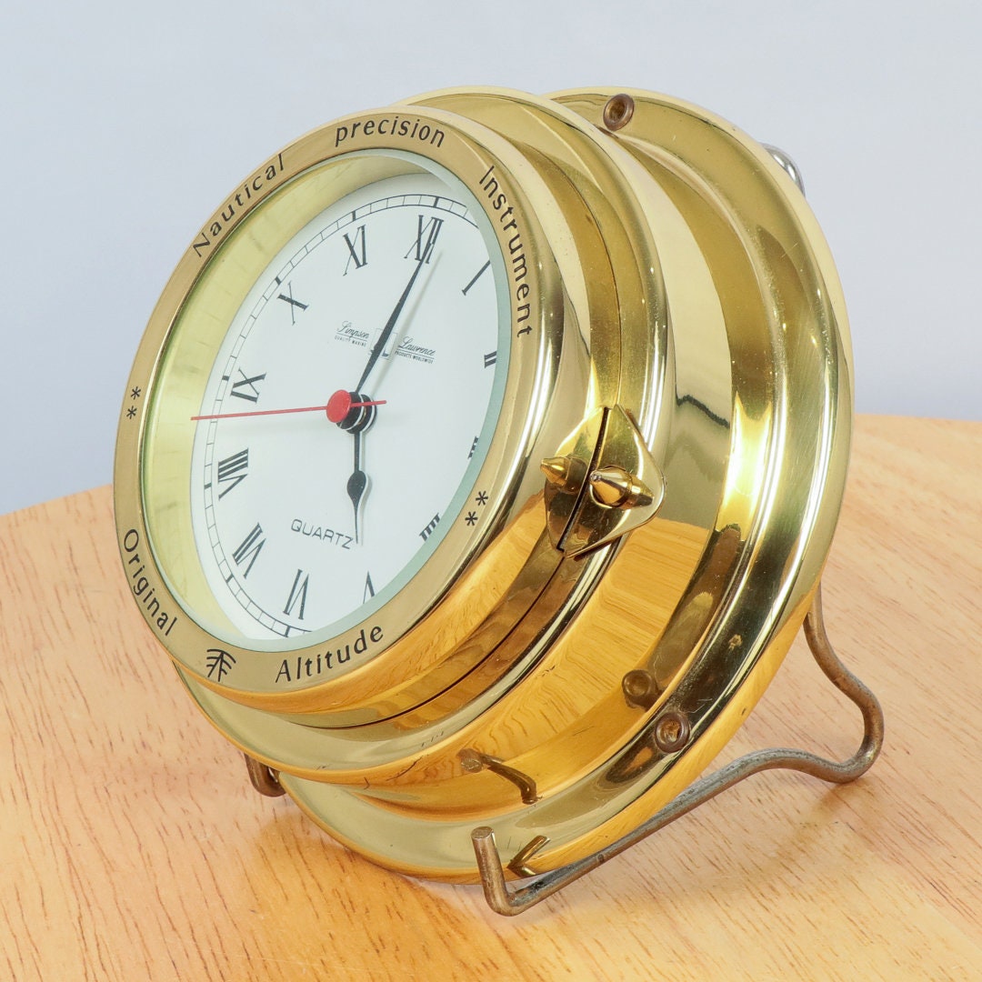 Home & Living Home Décor Vintage style Simpson Laurence Quartz ships boat yacht marine clock