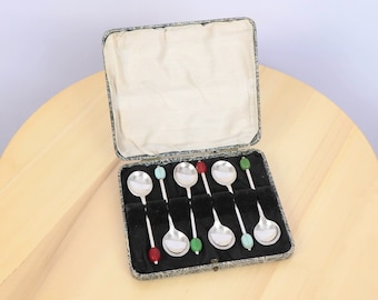 6 Spoon Set / Been spoons / Coffee spoons|| Original decorative box || EPNS Sheffield Made in England || Set of six