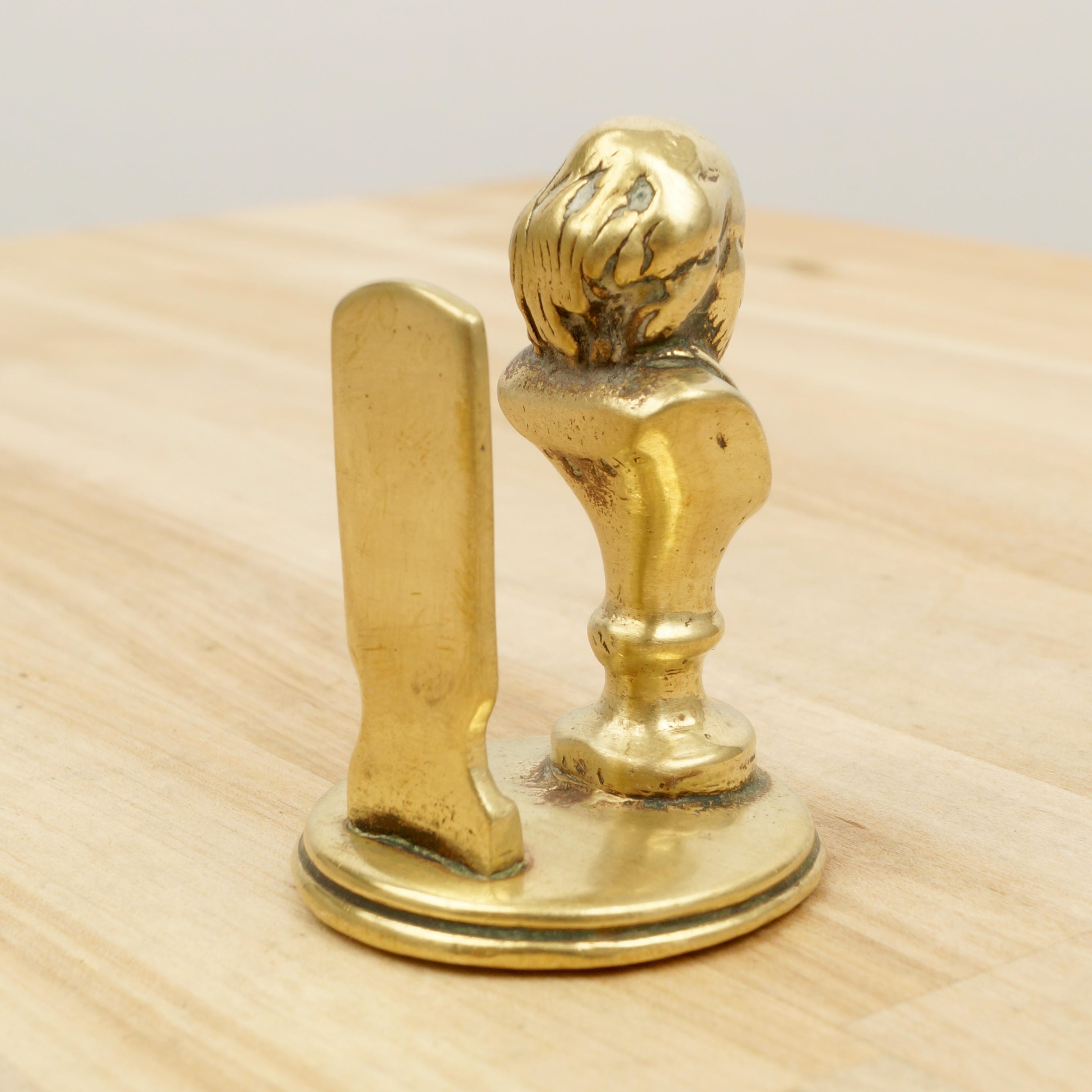 Small Letter Holder / Paper Weight Vintage Solid Brass Etsy