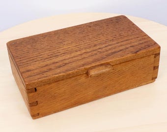 Wooden Box With Hinged Lid || Vintage Wood Box / Storage - Etsy