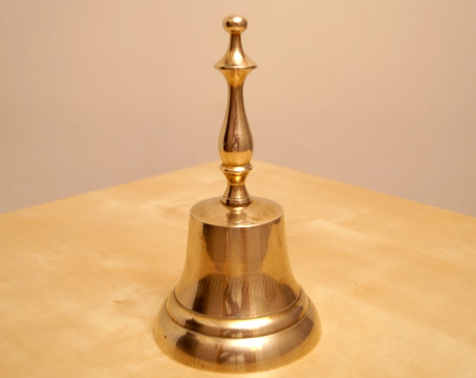 Vintage Solid Brass Desk Bell Simple Design High Quality Very Heavy - Etsy