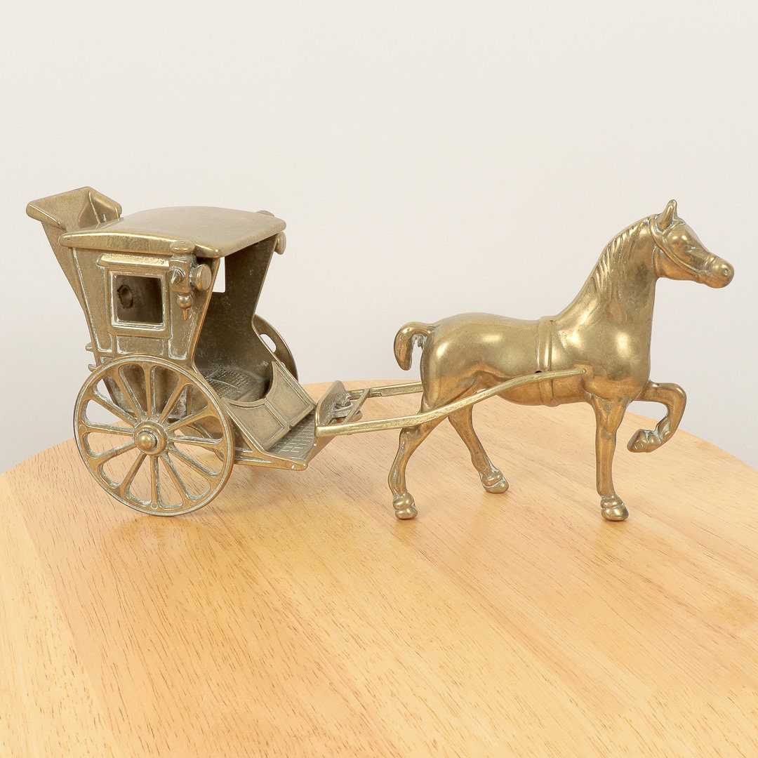 馬車を引く馬 || 彫刻 / 置物 / 彫像 || ヴィンテージの真鍮 - Etsy 日本