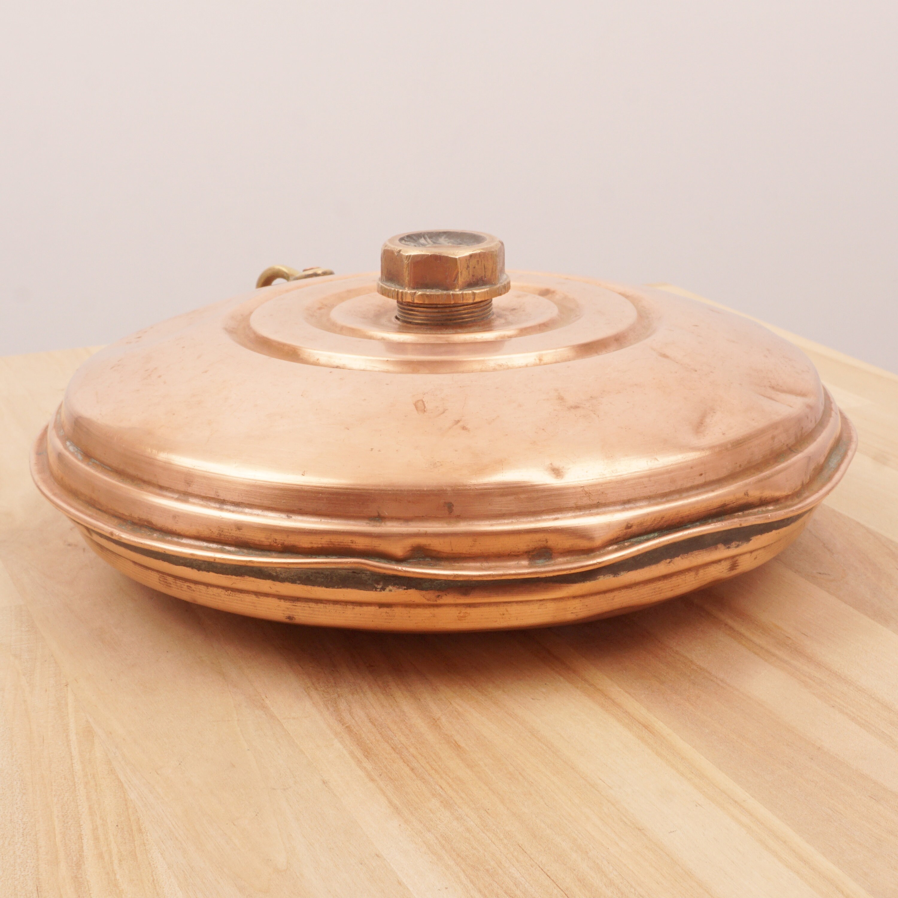 Antique Hot Water Bottle Copper and Brass Bottle With a Etsy