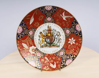 Queen Elizabeth II Vintage Porcelain Plate: Sheriden Staffordshire