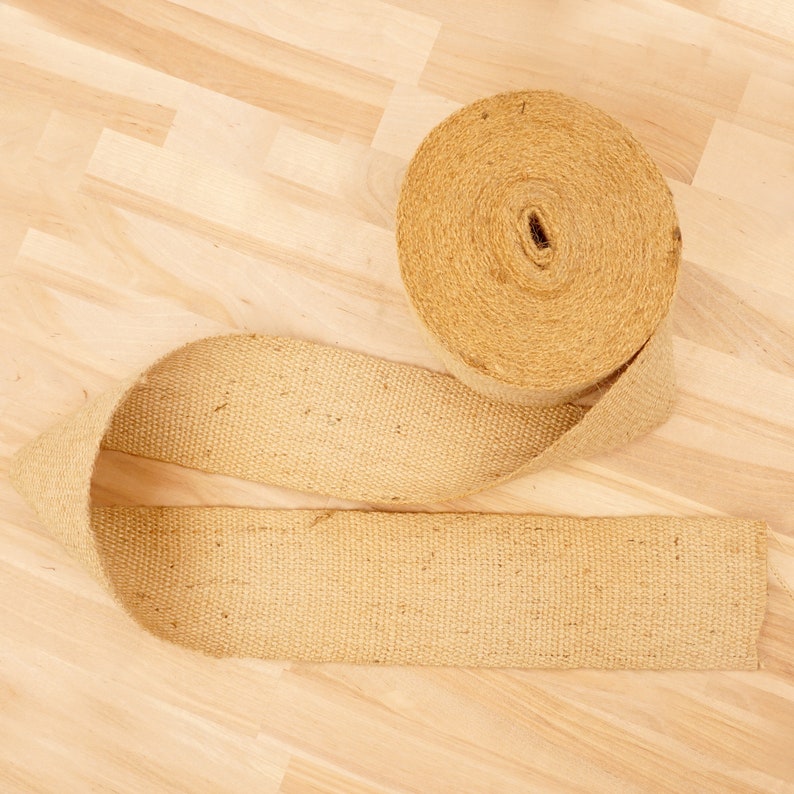 Burlap bing Upholstery Ribbon Fabric Vintage Light Etsy