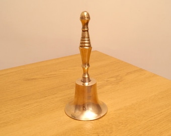 Vintage skol-/skrivbordsklocka i massiv mässing || Enkel design || högkvalitativ mässing / handklocka i massiv mässing / gyllene klocka