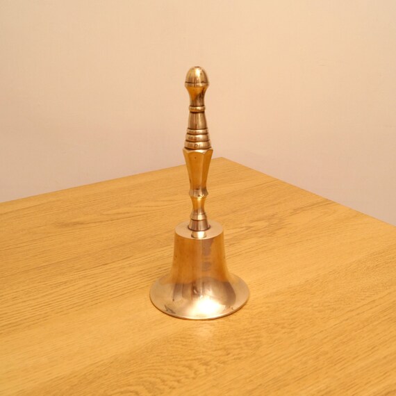Vintage Solid Brass School /desk Bell Simple Design High Etsy India