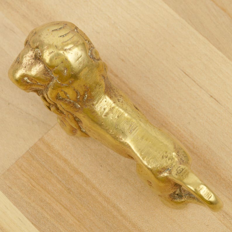 Lion Sculpture / Statue || Vintage Solid Brass || Metal Alloy Figurine ...