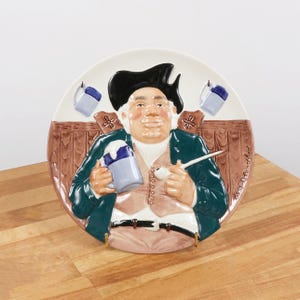 Vintage Davenport Pottery Toby Plate 1984 | Limited Edition Hand Painted Wall Plate | Wilfred Blandford | Beer Drinker Collectible