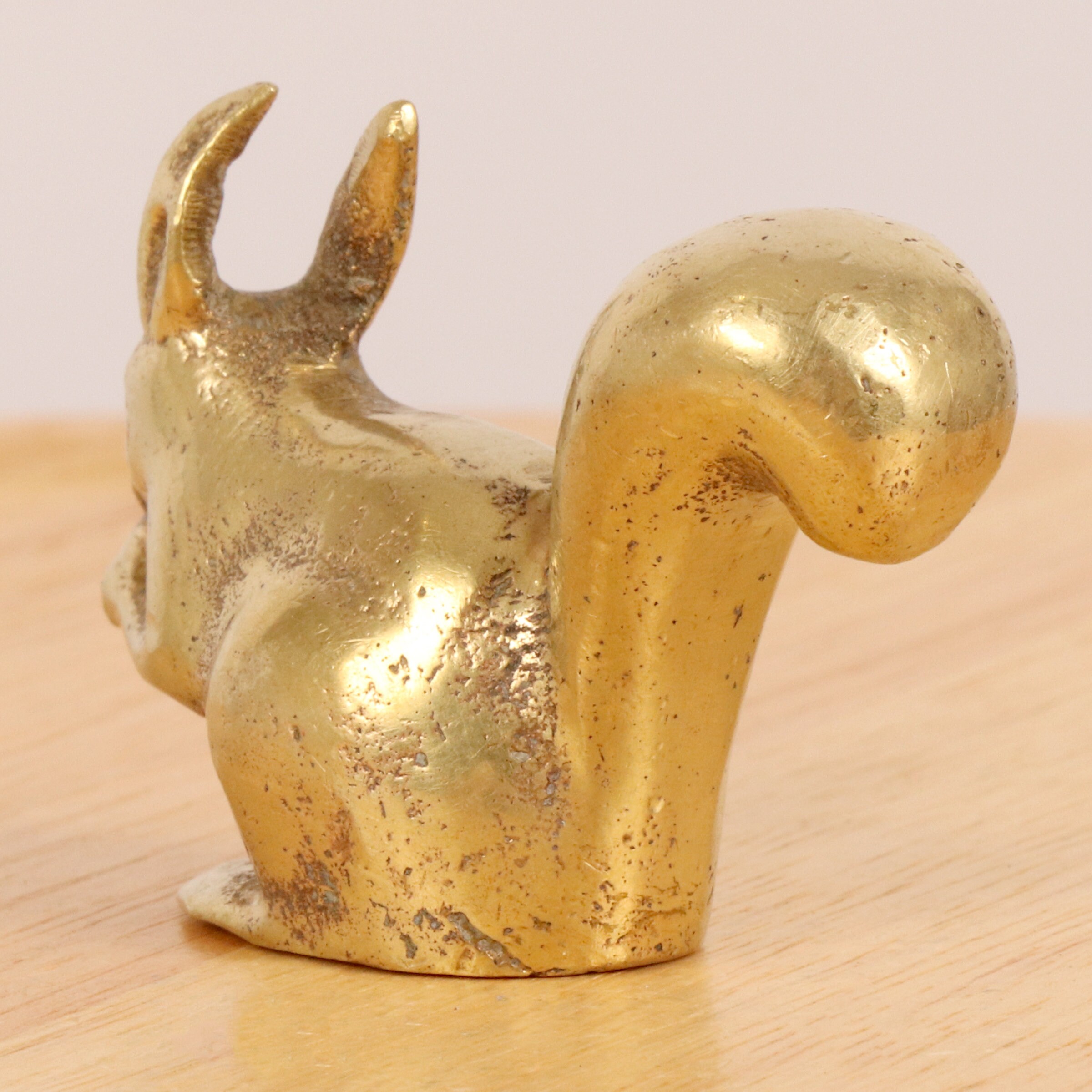 Squirrel Holding a Nut Vintage Solid Brass Squirrel Etsy Singapore