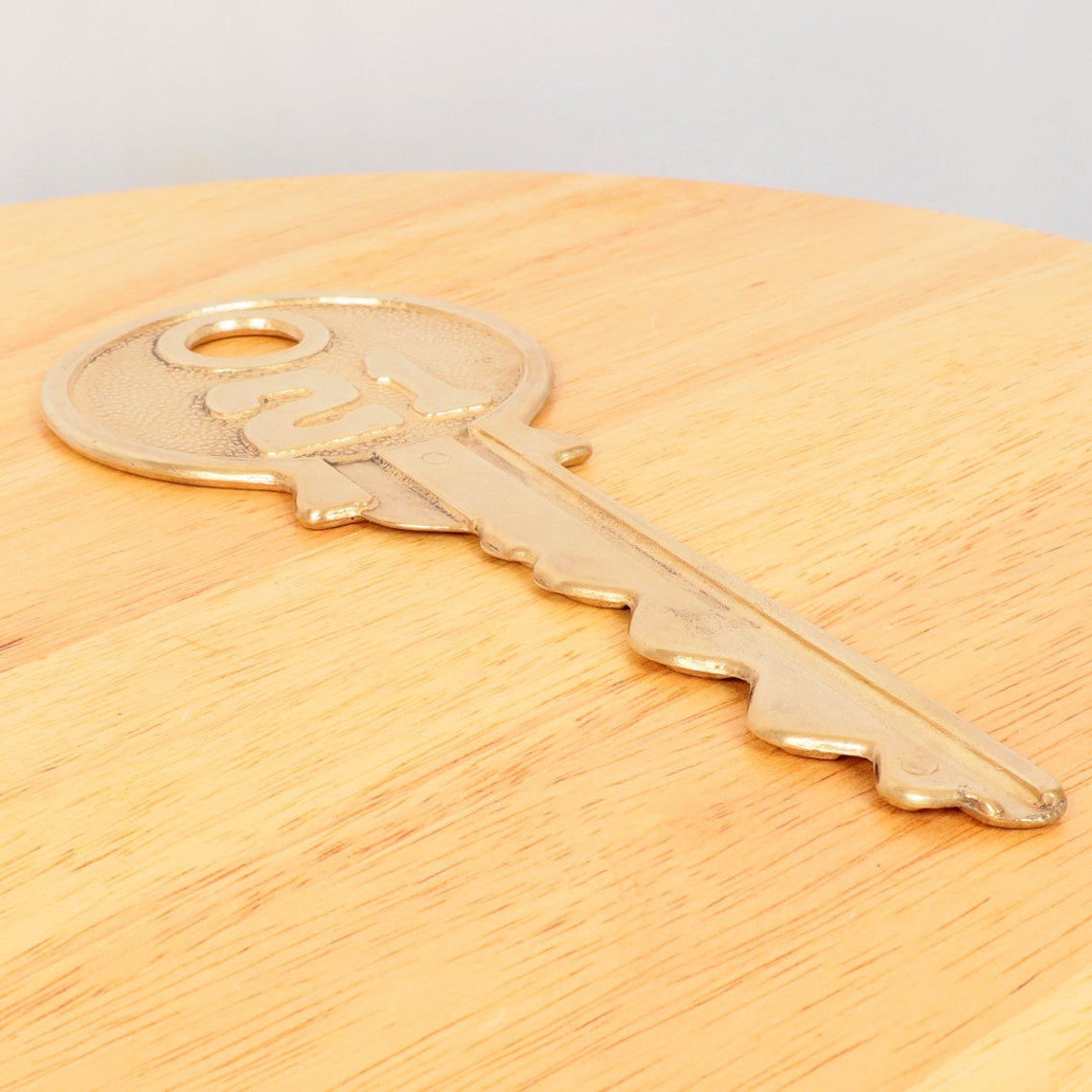 Large Good Luck Key Vintage Solid brass Wall Hanging / Etsy