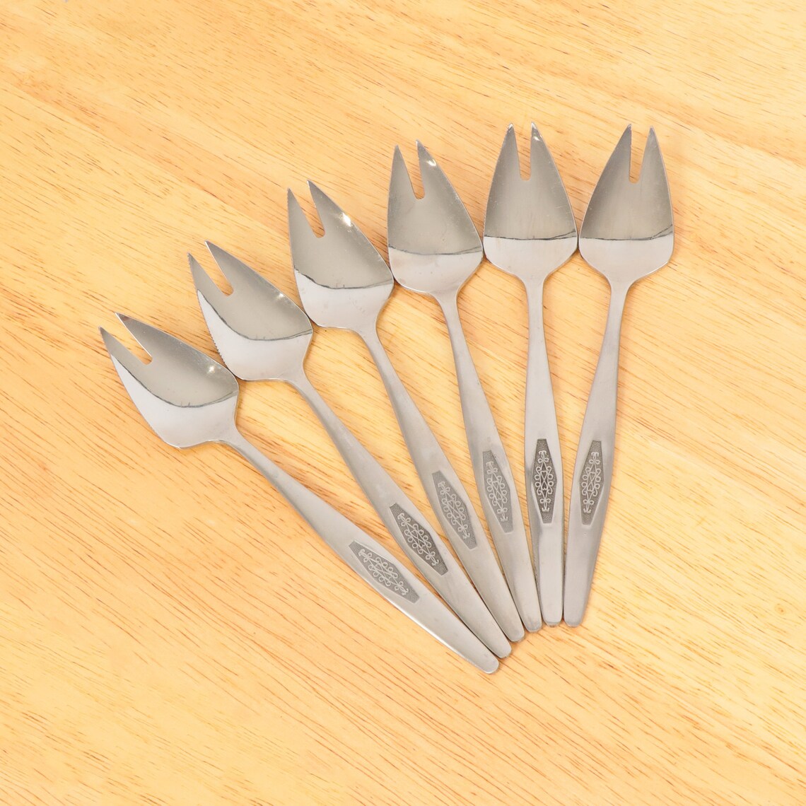 6 pastry forks / fruit forks / grapefruit forks / cake forks / Etsy