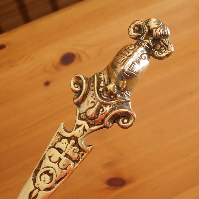 Solid Brass Decorative Dagger / knife / letter opener Etsy