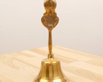 7.5" High Brass Bell With Cobra
