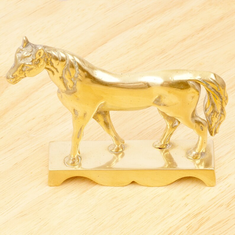 Horse Figurine / Sculpture / Decor Vintage Solid Brass Etsy