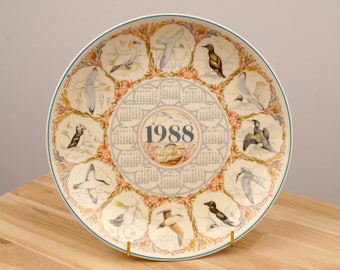 1995 年カレンダー ウェッジウッド製 磁器プレート、イギリス製